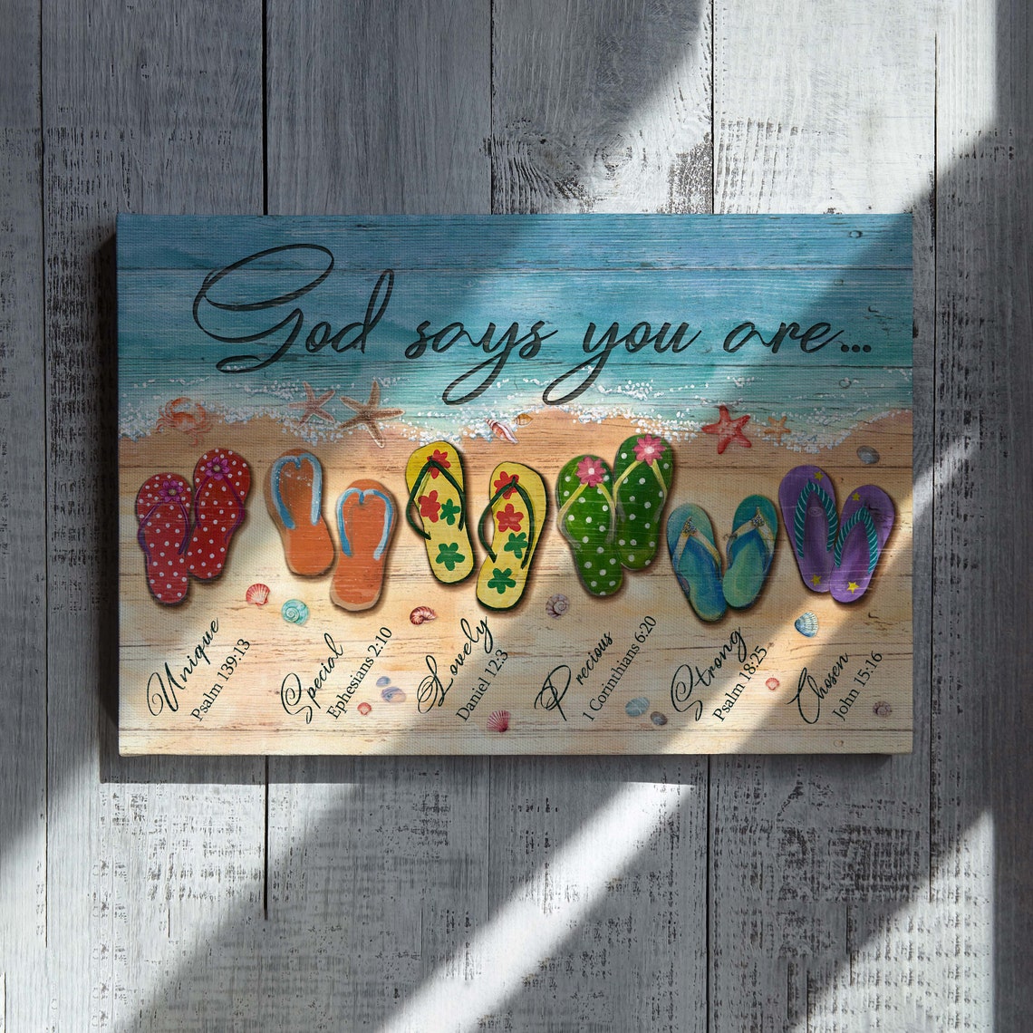 God Says You Are Canvas Jesus Canvas God Canvas Sandals On Etsy