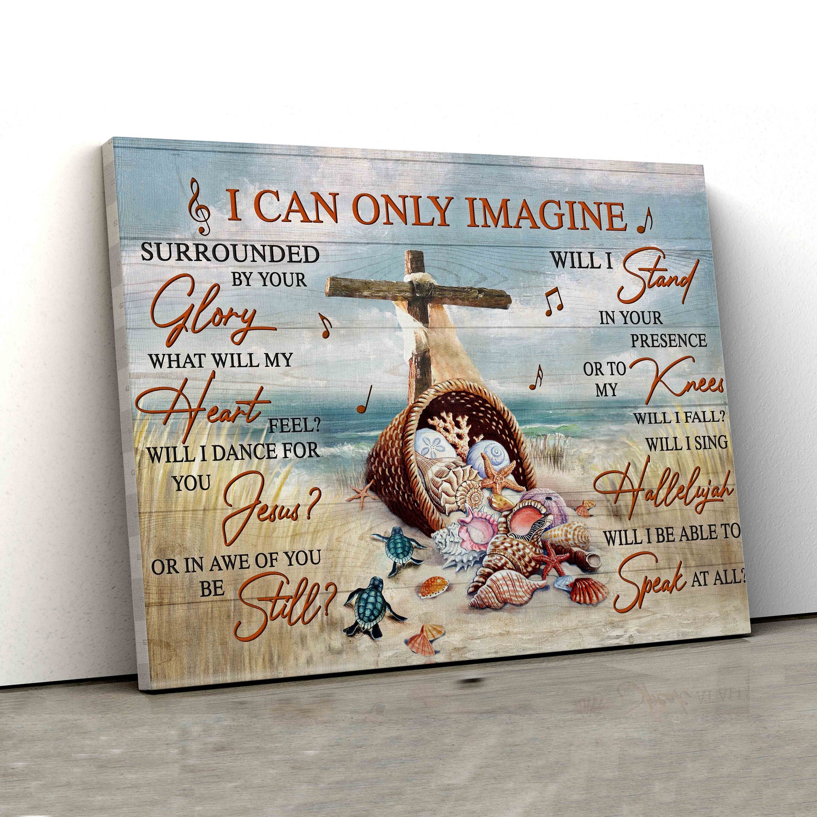 I Can Only Imagine Canvas Seashell Canvas Ocean Canvas God Etsy