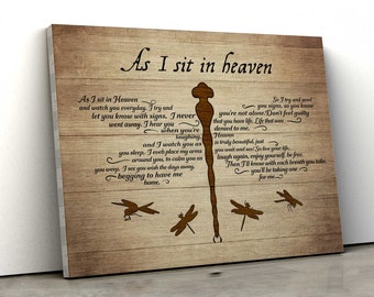 As I Sit In Heaven Dragonfly Etsy