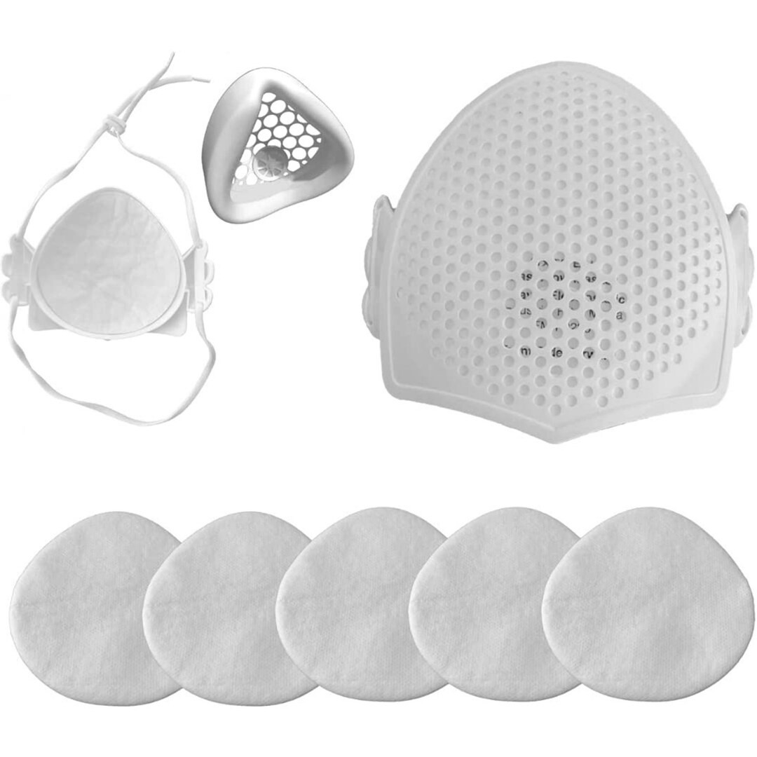 Reusable HEPA Filter Face Mask Injection Molded Plastic and Silicone