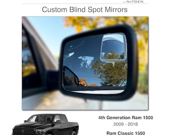 Custom Blind Spot Mirrors - Compatible With 2009- Present 4th Gen Ram & Ram Classic 1500 non-towing mirrors | NXTGEN Extended View (2 Pack)
