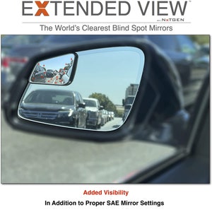 Blind Spot Mirrors- Compatible with BMW 7 Series F01, and F02 Extended View