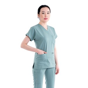 Comfortable Musty Green Nurse Scrub Set, Nurse Uniform, Custom Scrub, Nurse Uniform Dress, Medical Scrub For Woman, Light Scrub Set,BT1008LV
