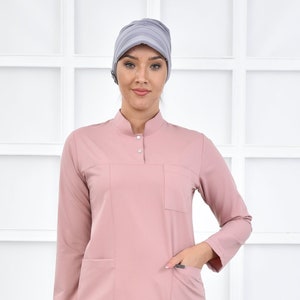 Scrub Top Only, Light Lylac Uniform, Scrub Dress, Nurse Pharmacist Uniform, Women&#39;s Hospital Uniform,  YHKM1032-TOP