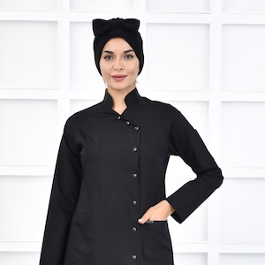 Scrub Top Only, Black Nurse Uniform, Scrub Dress, Nurse Esthetician Uniform, Personalize Scrub Top, Hospital Uniform, KRVZ1035-TOP