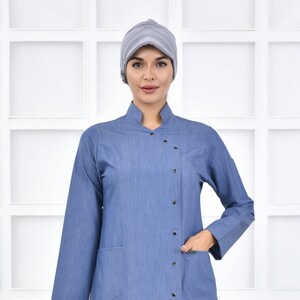 Scrub Top Only,Denim Color Nurse Uniform, Scrub Dress, Nurse Esthetician Uniform, Personalize Scrub Top, Hospital Uniform, KRVZ1016-TOP