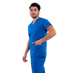 Men&#39;s Scrub Set, Easy Care Nurse Uniform, Custom Scrub, Alpaca Uniform, Medical Scrub,Odor Resistant Scrubs,ET1001-08