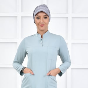 Scrub Top Only, Lemon Mold Color Dietitian Uniform, Scrub Dress, Nurse Pharmacist Uniform, Women's Hospital Uniform,  YHKM1021-TOP