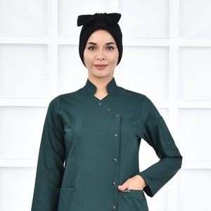 Scrub Top Only, Emerald Green Nurse Uniform, Scrub Dress, Nurse Esthetician Uniform,Personalize Scrub Top, Hospital Uniform, KRVZ1037-TOP