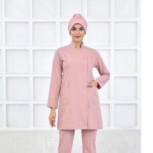 Comfortable Scrub Uniform, Light Lylac Nurse Dentist Doctor Pharmacist Scrub Set, Medical Uniform, Aesthetician Pathologist Scrub, KRVZ1032