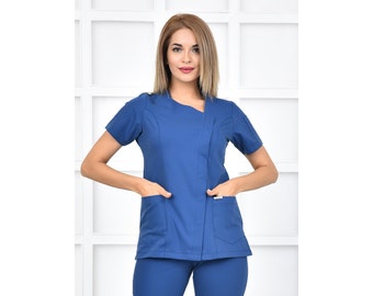 Nurse Scrubs Top Only Personalized Customizable Embroidered - Etsy UK