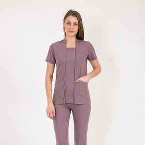 Lilac Scrub Set,Nurse Scrub, Scrub Tops, Scrub Set Woman,Soft Scrub, Scrub Uniform for Woman, Medical Scrub, Scrub Dress, SQRCLR