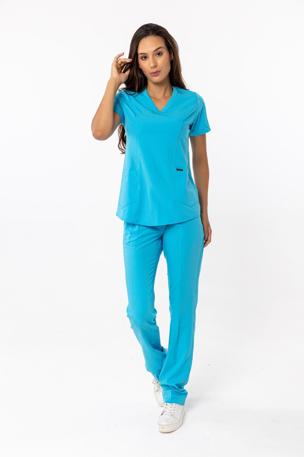 Turquoise scrub jackets sale