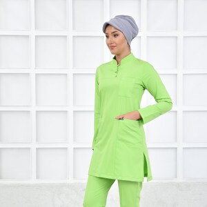 Scrub Top Only Pistachio Green Dietitian Uniform Scrub | Etsy