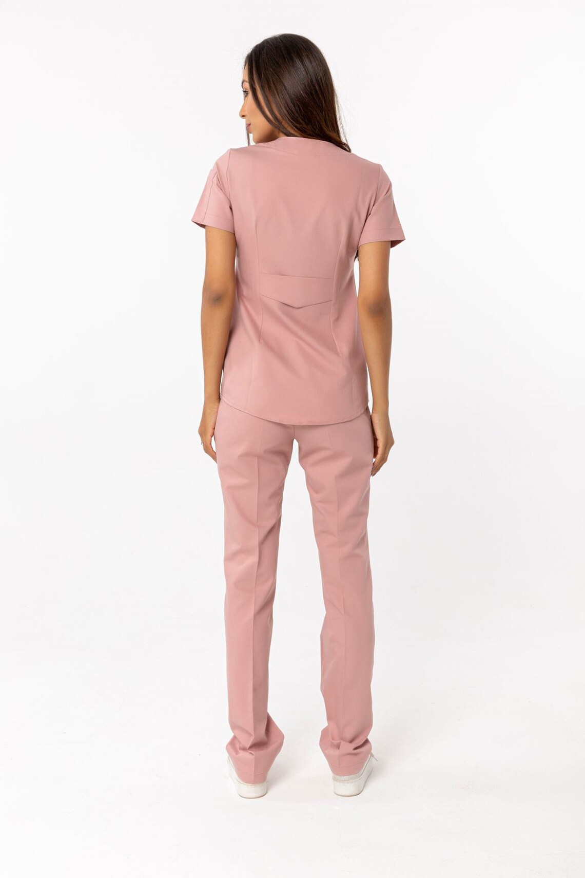 Comfortable Powder Color Scrub Set Nurse Uniform Elasticated Etsy