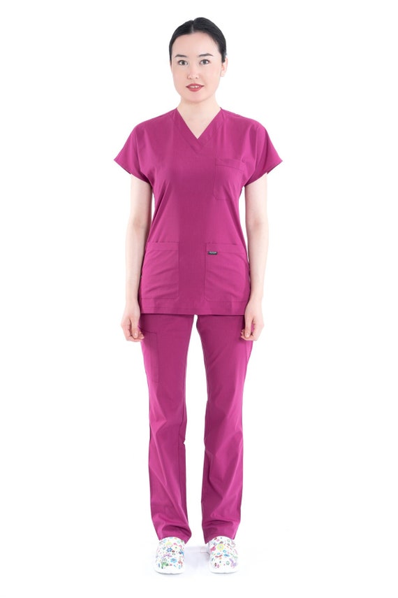 pink scrub dress Women's Medical Scrub Dress | Shocking Pink