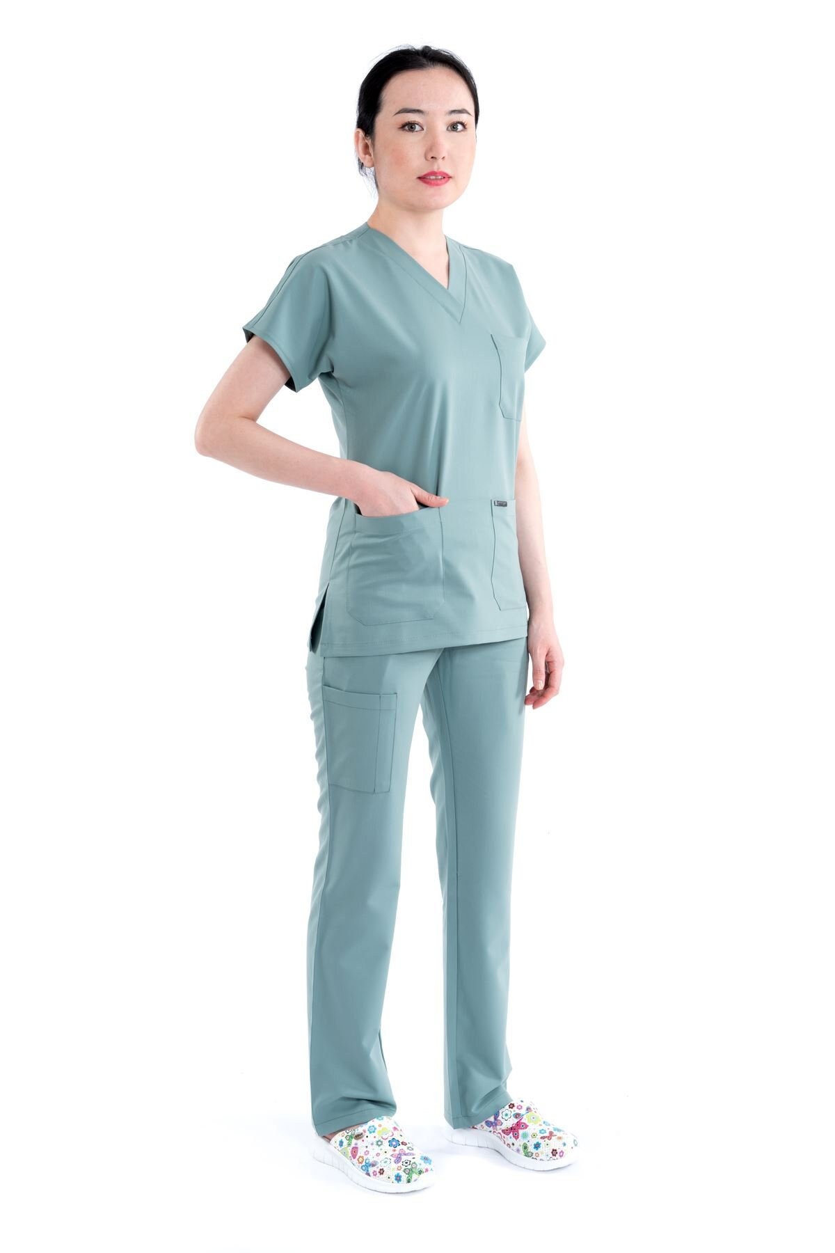 Comfortable Musty Green Nurse Scrub Set, Nurse Uniform, Custom Scrub, Nurse Uniform Dress, Medical Scrub For Woman, Light Scrub Set,BT1008LV Comfortable Musty Green Nurse Scrub Set, Nurse Uniform, Custom Scrub, Nurse Uniform Dress, Medical Scrub For Woman, Light Scrub Set,BT1008LV