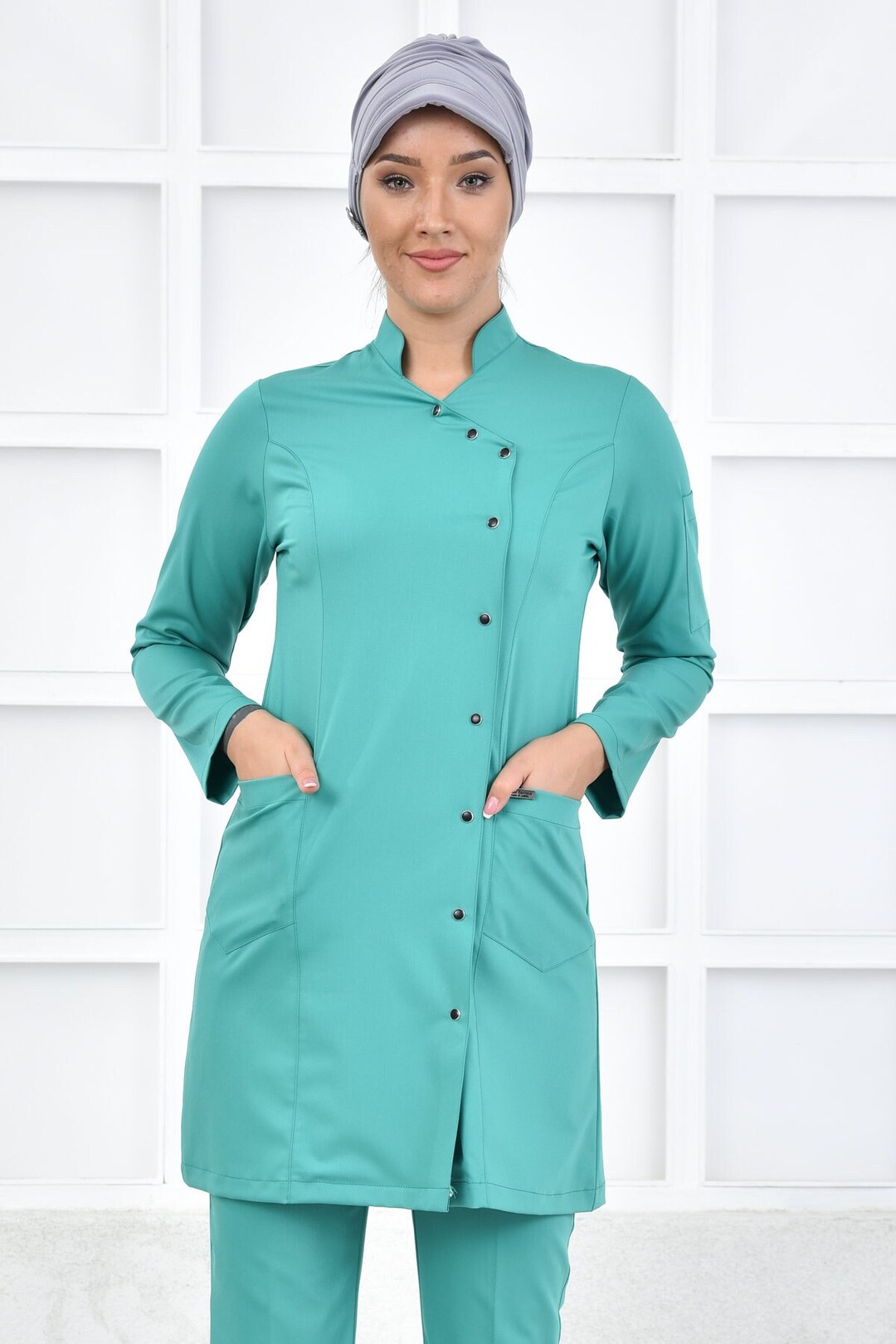 Scrub Top Only, Turquoise Green Nurse Uniform, Scrub Dress,nurse