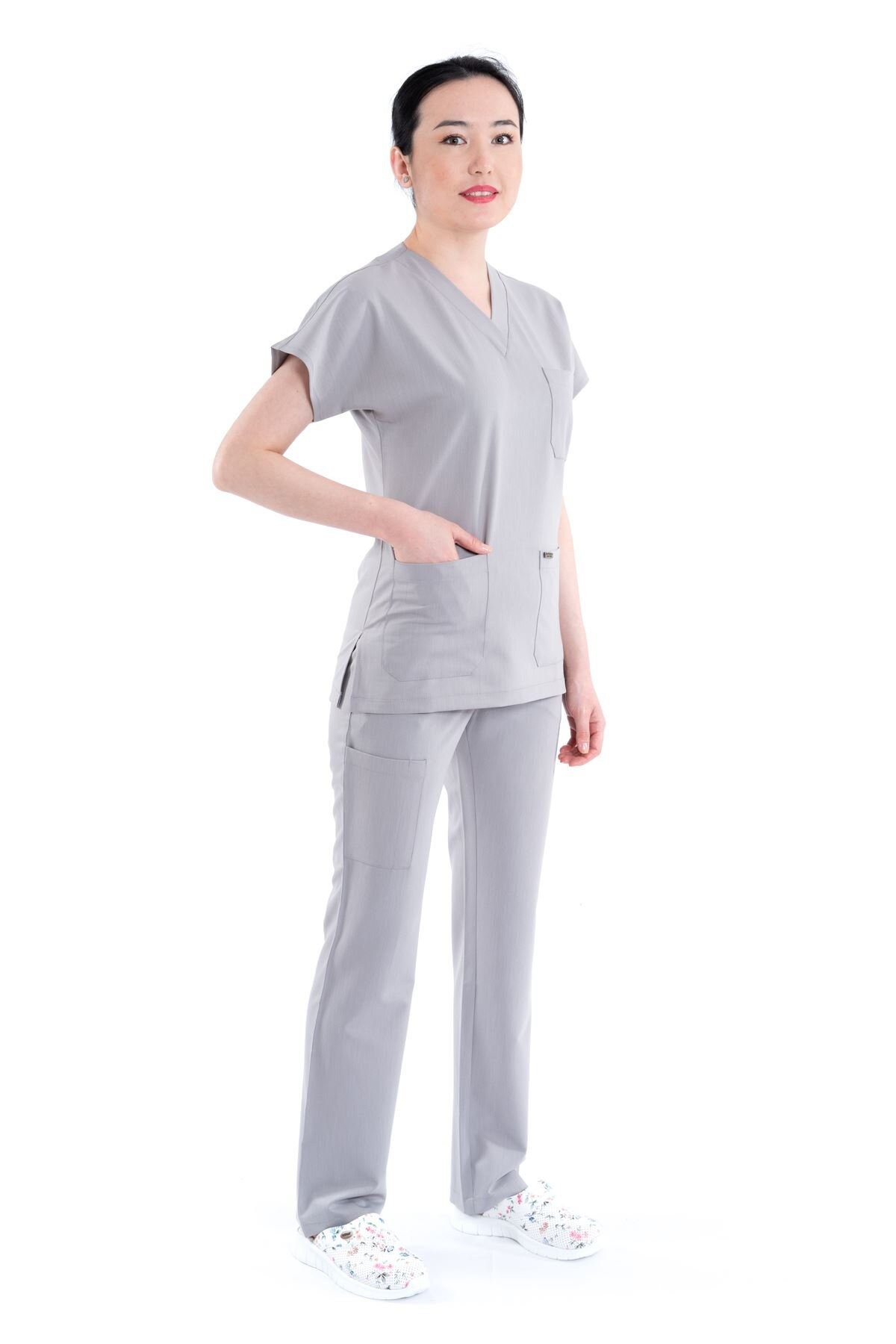 grey scrub dress Nmnitkp Scrub Dress for Women