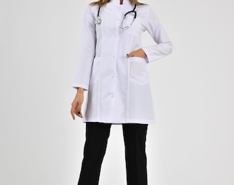 Buy White Lab Coat, Anti-wrinkle Lightweight Doctor Dentist
