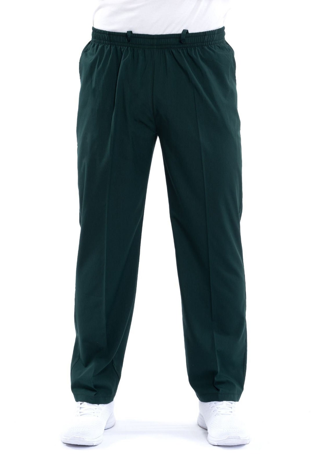 Men's Emerald Green Scrub Pants Only, Lightweight Nurse Uniform Pants