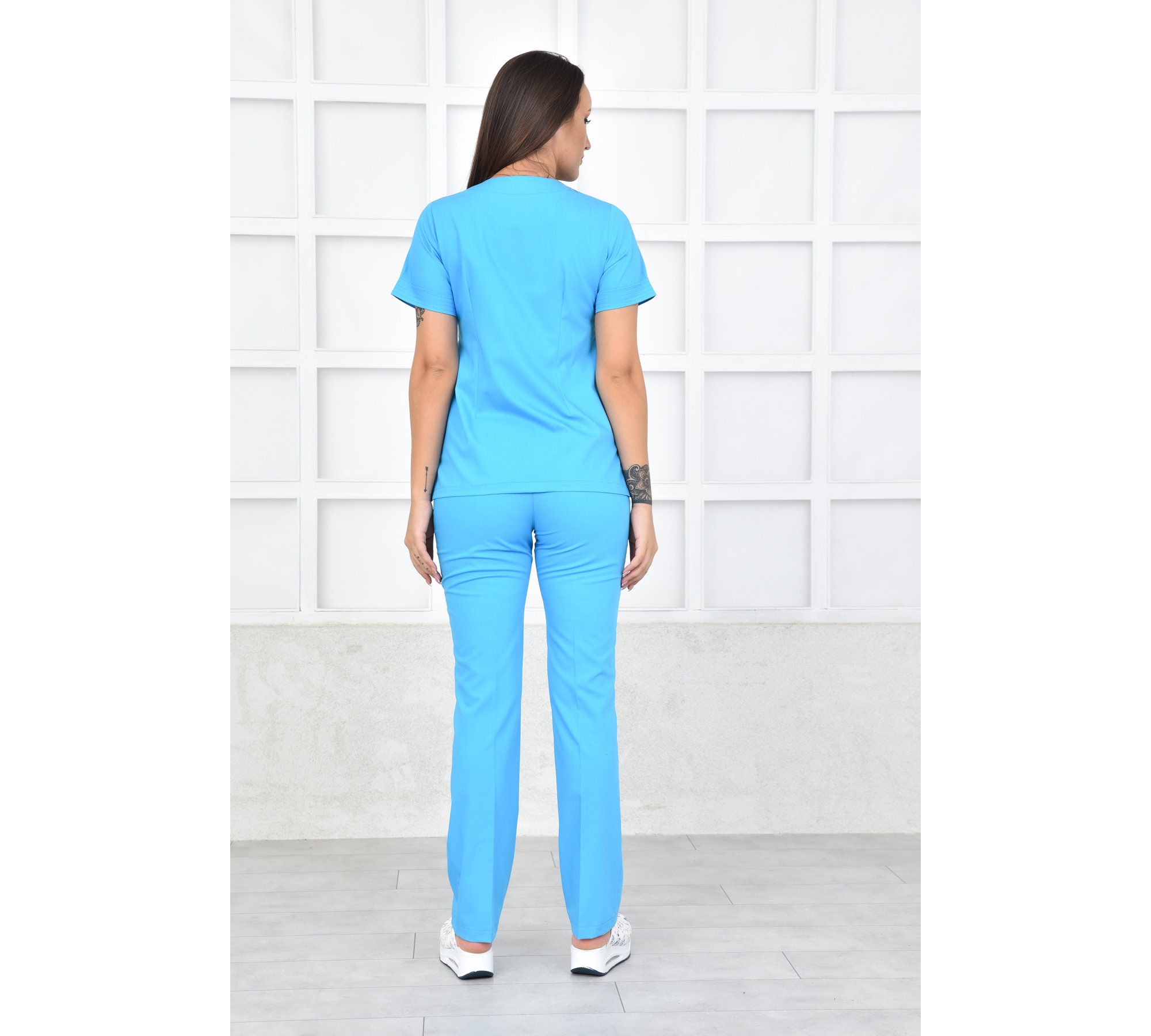 Personalized Embroidered Turquoise Scrub for Medical Etsy