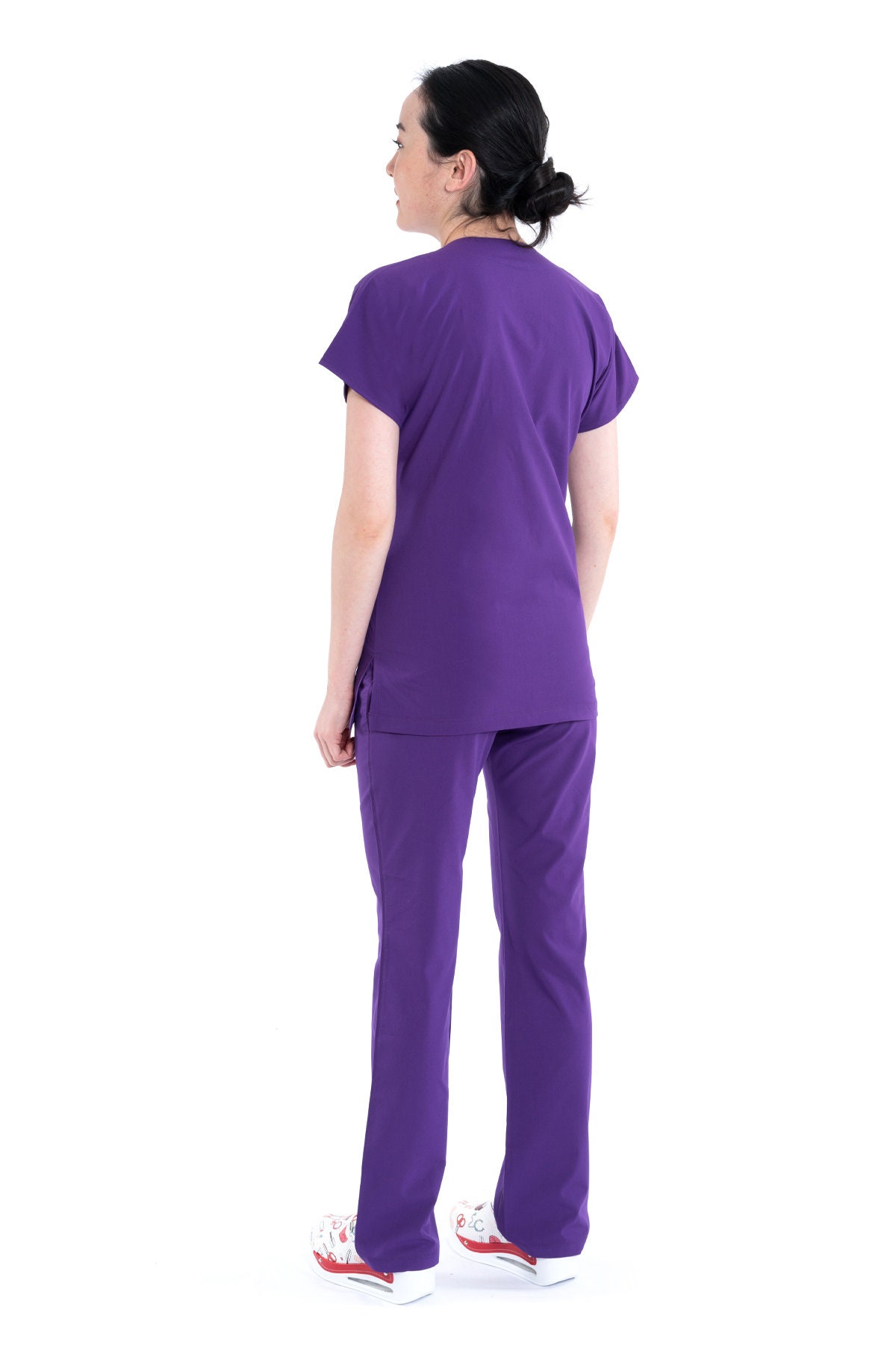 purple scrub dress Cherry Scrub Dress Atelier Scrubletic