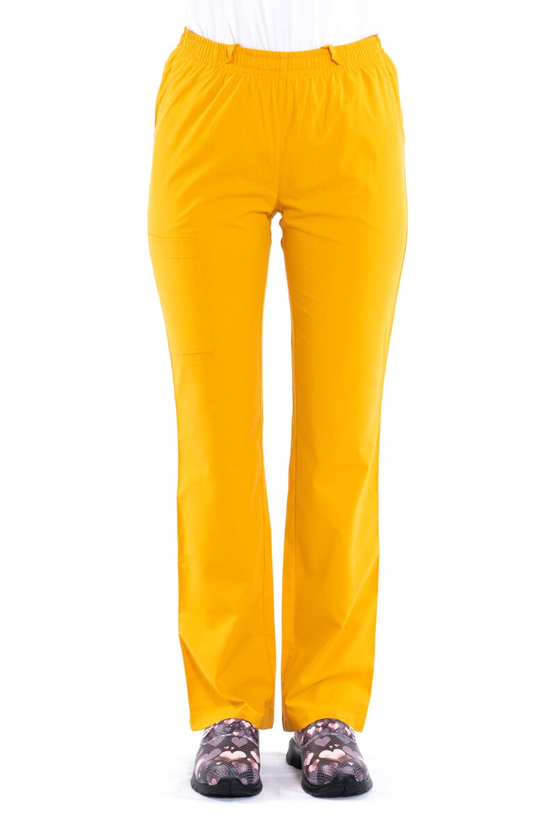 Women's Mustard Color Nurse Pants Scrub Bottoms Spa Etsy