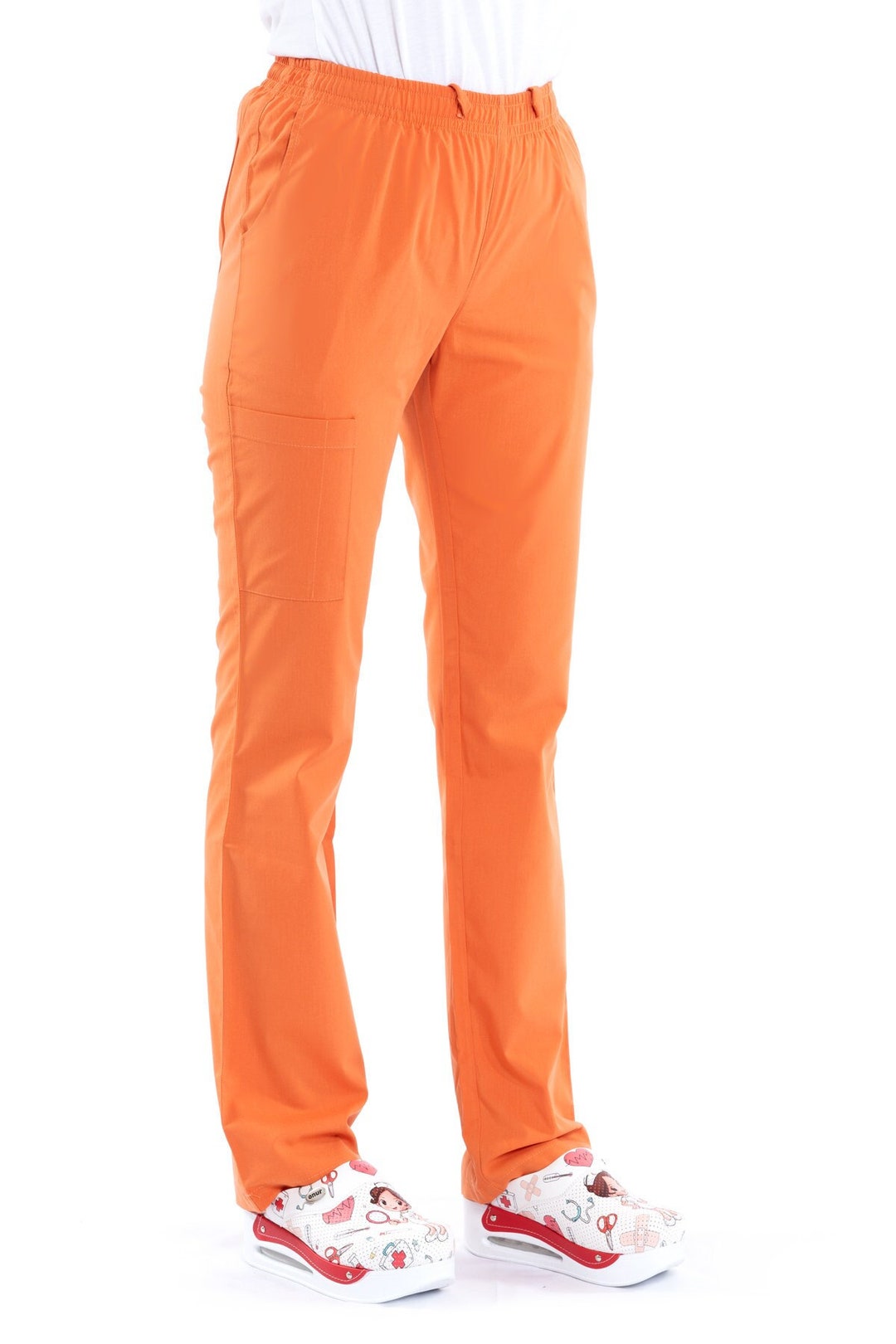 Women's Orange Scrub Pants Scrub Bottoms Spa Cargo Etsy