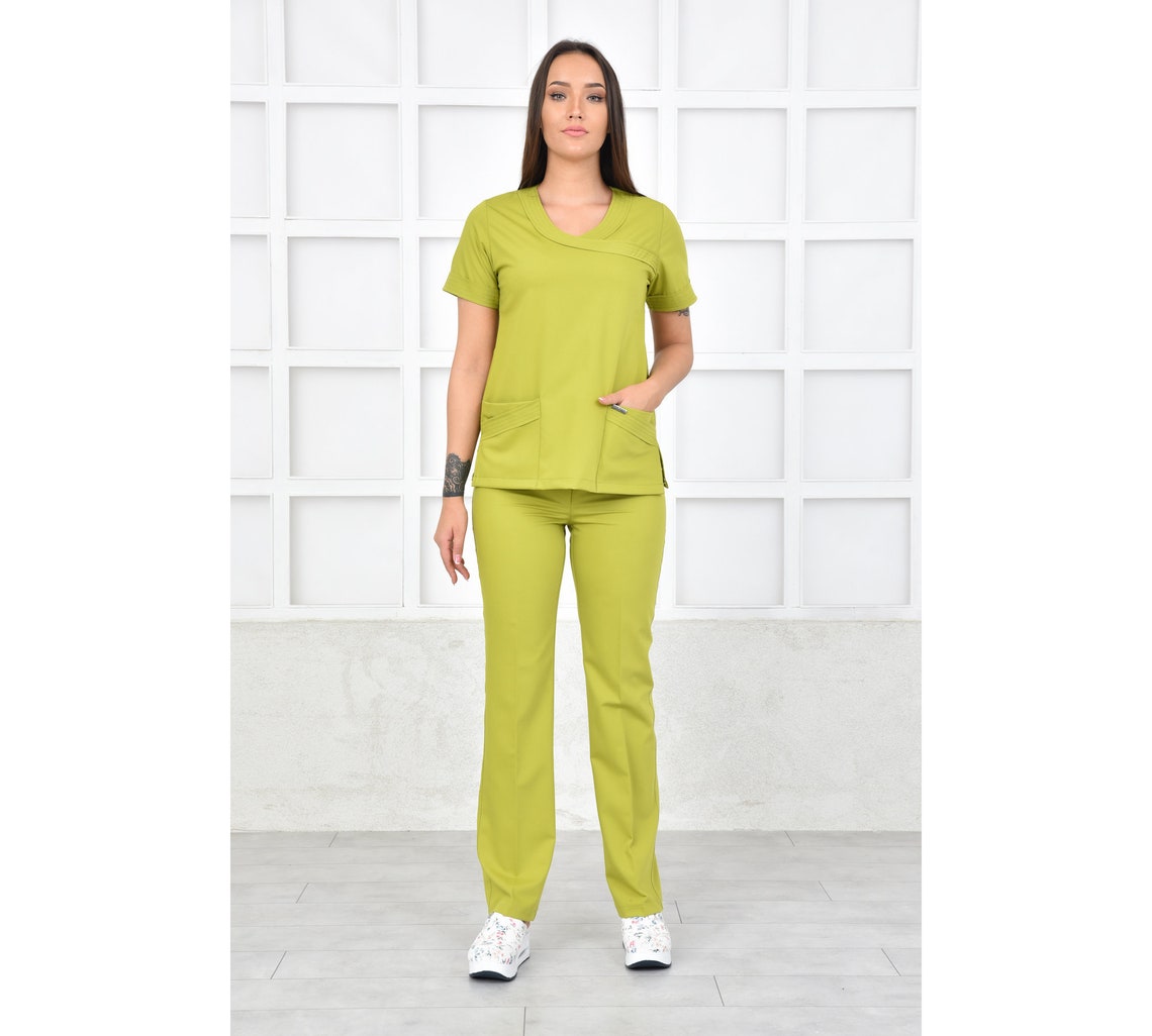 Olive Green Scrub Uniform with PersonalizationAdd Your Own Etsy