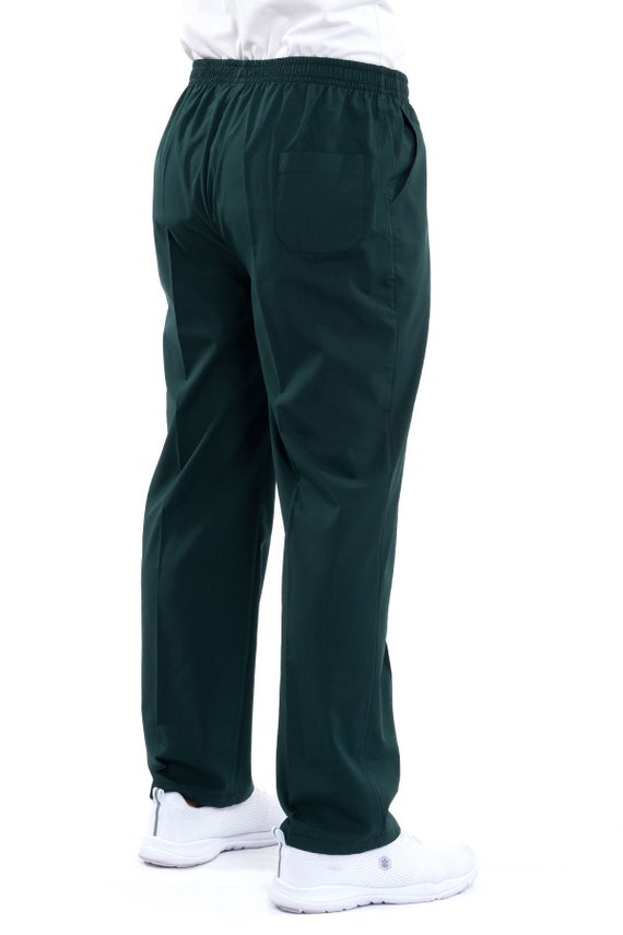 Pantalons vert emeraude pour hommes uniquement Pantalon leger d uniforme d infirmiere Uniforme en coton eponge Bas pour medecin dentiste a recurer EP1209TC Etsy France