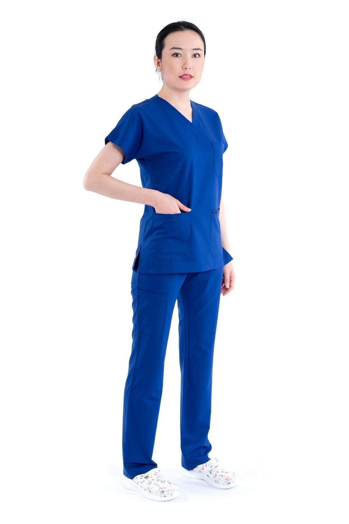 Soft Comfortable Blue Nurse Scrub Set, Nurse Uniform, Custom Scrub, Nurse  Uniform Dress, Medical Scrub for Woman, Light Scrub Set, BT1001LV 
