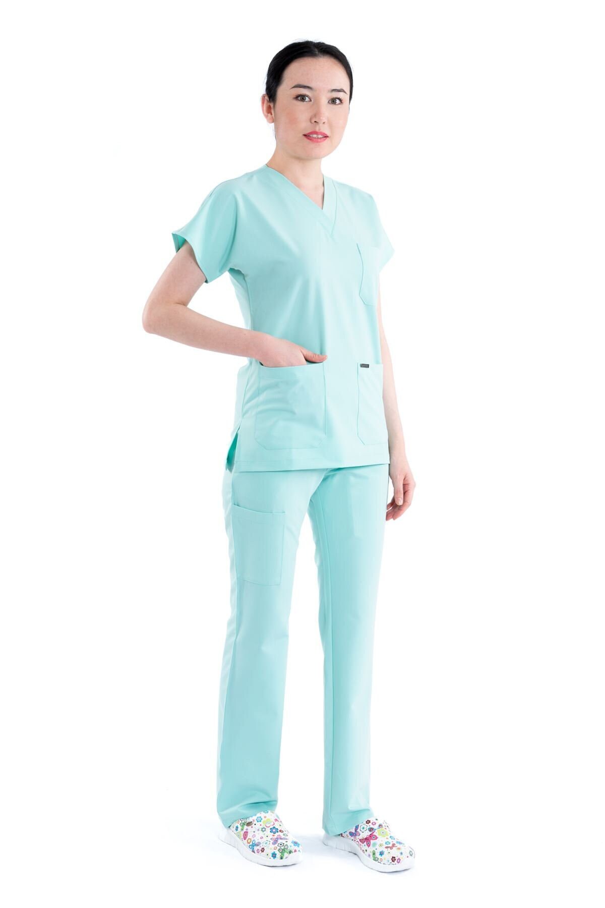 Turquoise Mint Green Nurse Scrub Set 
