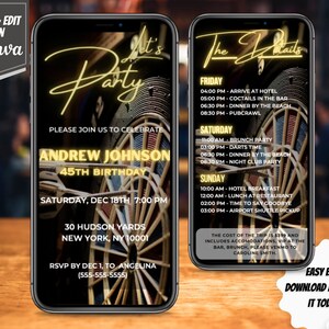 itinerary, travel itinerary template, best man invitation, editable template, online invitation, man cave invitation, man card, party invite