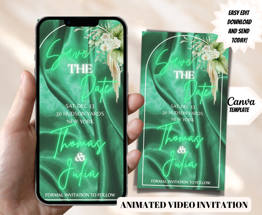 Electronic Save the Date Template, Editable Save the Date Template ...