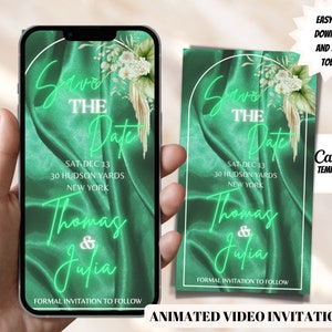Electronic Save The Date Template, Editable Save The Date Template Download, Save The Date With video, Instant Download, Editable