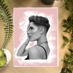 Halsey Malerei Druck | A4-Druck-| Digitale Kunst | Poster | Porträt
