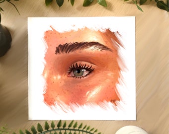 Eye Painting Print | 210 x210 | Digital Art | Poster | Portrait