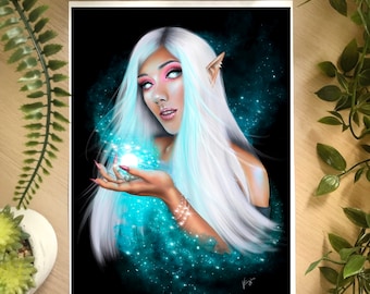 Leda Muir Mooncallers Painting Print | A4 Print | Digital Art | Poster | Portrait