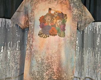 Horror Halloween graphic bleached tshirt