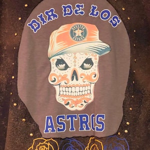 Houston Astros Sugar Skull Dia De Los Astros Ornament Custom Name - Teespix  - Store Fashion LLC