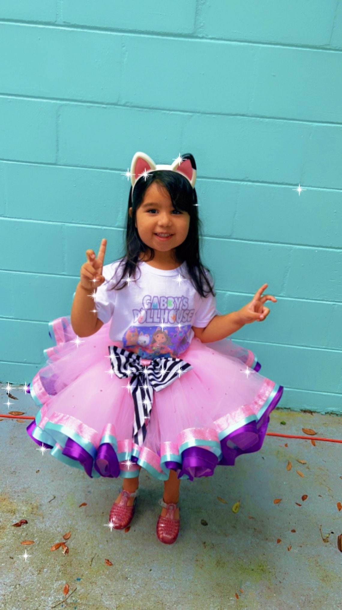 Skirt Gabby's Dollhouse Pink Headband Tutu 2 Pieces