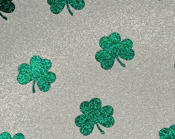 Kleeblatt Grün Glitter Konfetti 80 Stück Kleeblatt Form Irish Themed Tischdekoration Verzierungen