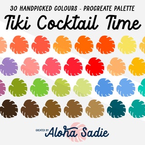Procreate Colour Palette - Tiki Cocktail Time - iPad Art, Lettering, Calligraphy, Illustration