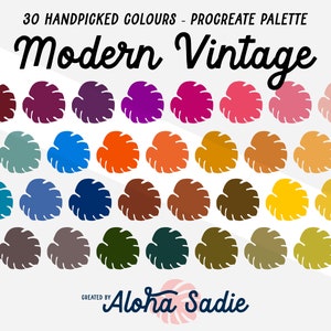 Procreate Colour Palette - Modern Vintage - for iPad Art, Lettering, Calligraphy, Illustration, SVG, Stickers