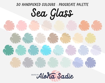 Procreate Colour Palette - Sea Glass - iPad Art, Lettering, Calligraphy, Illustration