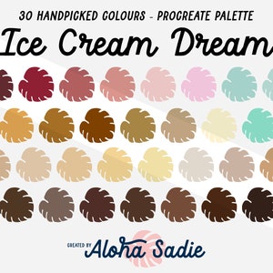 Procreate Colour Palette - Ice Cream Dream - for iPad Art, Lettering, Calligraphy, Illustration, SVG, Stickers