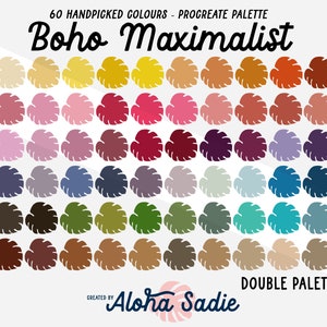 Procreate DOUBLE Colour Palette - Boho Maximalist -  iPad Art, Lettering, Calligraphy, Illustration