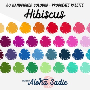 Procreate Colour Palette - Hibiscus - iPad Art, Lettering, Calligraphy, Illustration