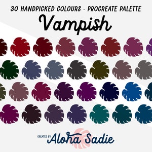 Procreate Colour Palette - Vampish - for iPad Art, Lettering, Calligraphy, Illustration, SVG, Stickers